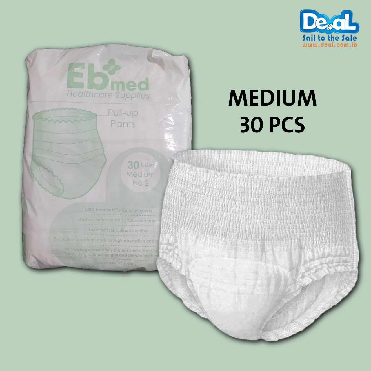 Eb med Pull-up Pants 30 Pieces | Medium Size